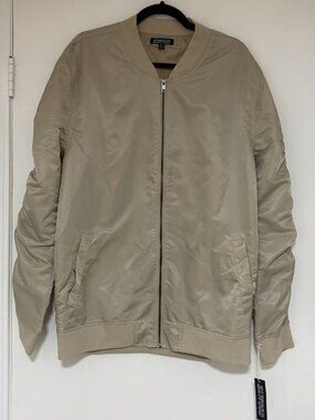 Elwood Men’s Beige Bomber Jacket Size XL NWT